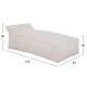 ΠΟΥΦ ΞΑΠΛΩΣΤΡΑ WADELIN FB95774.11 ΜΕ TEXTILINE ΛΕΥΚΟ 190x80x40-60Υ εκ.