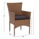 ΣΕΤ ΤΡΑΠΕΖΑΡΙΑΣ 5ΤΜΧ ΤΡΑΠ. 120Χ70 & ΠΟΛΥΘΡΟΝΕΣ WICKER RATTAN ΜΠΕΖ ΚΑΦΕ FB911712.32