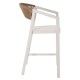 ΣΚΑΜΠΟ ΑΛΟΥΜΙΝΙΟΥ HM5892.12 ΜΕΣΑΙΟΥ ΥΨΟΥΣ RATTAN & TEXTLINE ΛΕΥΚΟ ΜΠΕΖ 55x56,5x99Y