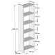 ΒΙΒΛΙΟΘΗΚΗ FB99226.13 ΜΕΛΑΜΙΝΗΣ ΓΚΡΙ-ΛΕΥΚΟ 48,5x22x160Υεκ.