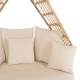 ΚΑΝΑΠΕΣ ΕΞΩΤ.ΧΩΡΟΥ ΣΤΡΟΓΓΥΛΟΣ FB99765 ΦΥΣΙΚΟ RATTAN-ΕΚΡΟΥ ΥΦΑΣΜΑ Φ148x287Υεκ.
