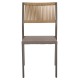 ΚΑΡΕΚΛΑ ΑΛΟΥΜΙΝΙΟΥ ΣΑΜΠΑΝΙ ΜΕ RATTAN & TEXTLINE FB95921.03 46x55,5x83Υ εκ.