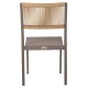 ΚΑΡΕΚΛΑ ΑΛΟΥΜΙΝΙΟΥ ΣΑΜΠΑΝΙ ΜΕ RATTAN & TEXTLINE FB95921.03 46x55,5x83Υ εκ.