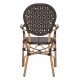 ΠΟΛΥΘΡΟΝΑ ΑΛΟΥΜΙΝΙΟΥ BAMBOO LOOK ΚΑΦΕ ΚΑΙ ΚΑΦΕ PE RATTAN FB95926.01 56x62x95Yεκ.