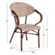 ΠΟΛΥΘΡΟΝΑ BAMBOO LOOK FB95861.03 ΚΑΦΕ-ΛΕΥΚΟ 58.5x58x82Υεκ.