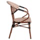 ΠΟΛΥΘΡΟΝΑ BAMBOO LOOK FB95861.03 ΚΑΦΕ-ΛΕΥΚΟ 58.5x58x82Υεκ.