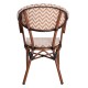 ΠΟΛΥΘΡΟΝΑ BAMBOO LOOK FB95861.03 ΚΑΦΕ-ΛΕΥΚΟ 58.5x58x82Υεκ.