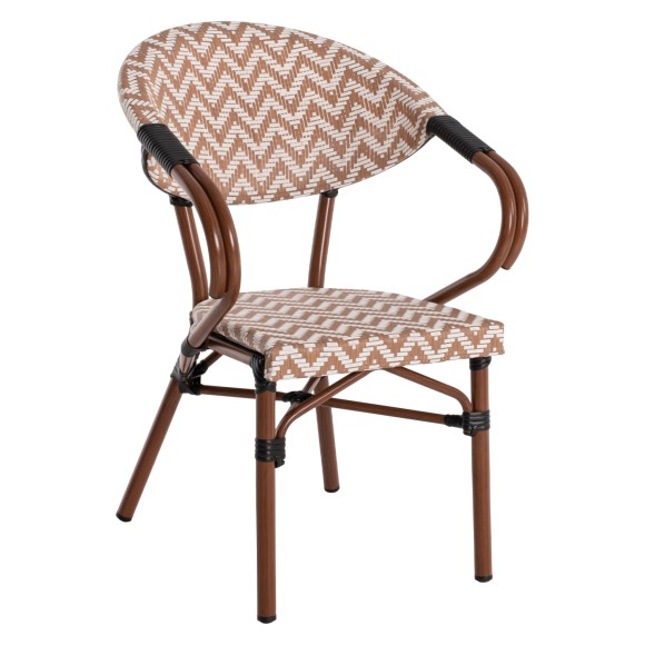 ΠΟΛΥΘΡΟΝΑ BAMBOO LOOK FB95861.03 ΚΑΦΕ-ΛΕΥΚΟ 58.5x58x82Υεκ.