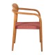 ΠΟΛΥΘΡΟΝΑ FB99636.06 ΞΥΛΟ TEAK ΦΥΣΙΚΟ & ΡΟΖ ΣΧΟΙΝΙ 55x54x80Yεκ.