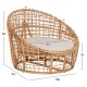 ΠΟΛΥΘΡΟΝΑ FB99814 RATTAN ΣΕ ΦΥΣΙΚΟ-ΛΕΥΚΟ ΜΑΞΙΛΑΡΙ 103x92x81Yεκ.