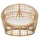 ΠΟΛΥΘΡΟΝΑ FB99814 RATTAN ΣΕ ΦΥΣΙΚΟ-ΛΕΥΚΟ ΜΑΞΙΛΑΡΙ 103x92x81Yεκ.