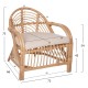 ΠΟΛΥΘΡΟΝΑ FB99837 RATTAN ΣΕ ΦΥΣΙΚΟ- ΛΕΥΚΟ ΜΑΞΙΛΑΡΙ 72x66x75Υεκ.
