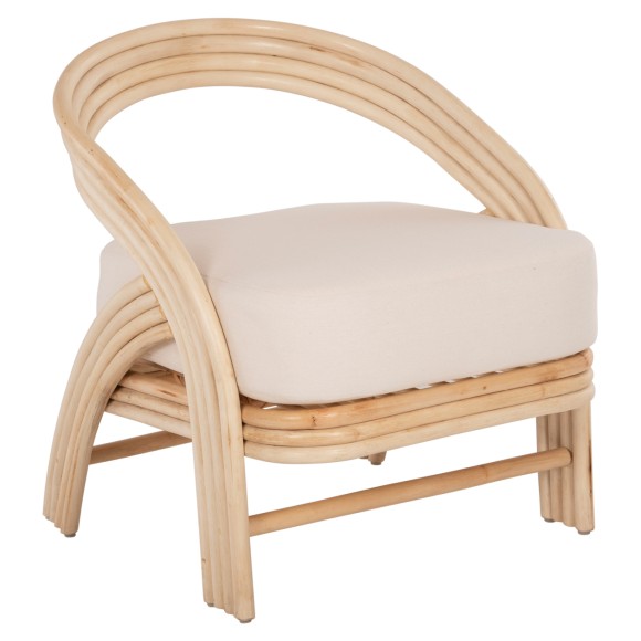 ΠΟΛΥΘΡΟΝΑ FB99838 RATTAN ΦΥΣΙΚΟ ΜΕ ΛΕΥΚΟ ΜΑΞΙΛΑΡΙ 67x74x78Υεκ.