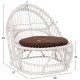 ΠΟΛΥΘΡΟΝΑ FB99840.02 RATTAN ΛΕΥΚΟ ΜΕ ΚΑΦΕ ΜΑΞΙΛΑΡΙ 80x97x85Υεκ.