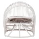 ΠΟΛΥΘΡΟΝΑ FB99840.02 RATTAN ΛΕΥΚΟ ΜΕ ΚΑΦΕ ΜΑΞΙΛΑΡΙ 80x97x85Υεκ.