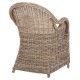 ΠΟΛΥΘΡΟΝΑ ΜΕ ΕΚΡΟΥ ΜΑΞΙΛΑΡΙ FB99536 ΚΑΦΕ RATTAN 63x65x87Υεκ.