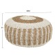 ΠΟΥΦ ΣΚΑΜΠΟ FB97851.01 SEAGRASS ΣΕ ΦΥΣΙΚΟ-ΛΕΥΚΟ ΧΡΩΜΑ Φ60x35Yεκ.