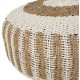 ΠΟΥΦ ΣΚΑΜΠΟ FB97851.01 SEAGRASS ΣΕ ΦΥΣΙΚΟ-ΛΕΥΚΟ ΧΡΩΜΑ Φ60x35Yεκ.