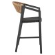 ΣΚΑΜΠΟ ΑΛΟΥΜΙΝΙΟΥ FB95892.15 ΜΕΣΑΙΟΥ ΥΨΟΥΣ RATTAN & TEXTLINE ΜΑΥΡΟ ΜΠΕΖ 55x56,5x99Υ