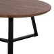ΤΡΑΠΕΖΙ ΣΑΛΟΝΙΟΥ ΣΤΡΟΓΓΥΛΟ FB99586.04 MDF WALNUT-ΜΑΥΡΗ ΣΑΓΡΕ ΒΑΣΗ Φ80x42Υεκ.
