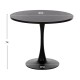 ΤΡΑΠΕΖΙ ΤΡΑΠΕΖΑΡΙΑΣ ΣΤΡΟΓΓΥΛΟ BLACK MARBLE FB99421.02 Φ90x74 εκ.