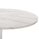 ΤΡΑΠΕΖΙ ΤΡΑΠΕΖΑΡΙΑΣ ΣΤΡΟΓΓΥΛΟ WHITE MARBLE FB99422.01 Φ120x74Yεκ.