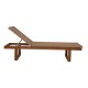 ΞΑΠΛΩΣΤΡΑ FB95993 TEAK ΞΥΛΟ ΚΑΙ ΣΧΟΙΝΙ VIRO ΣΕ ΠΛΕΞΗ WICKER 191x65x86Yεκ.
