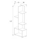 ΒΙΒΛΙΟΘΗΚΗ FB918195.03 ΜΕΛΑΜΙΝΗ ΣΕ ΛΕΥΚΟ-ATLANTIS GREEN 50x25x127Υεκ.