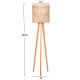 ΕΠΙΔΑΠΕΔΙΟ ΦΩΤΙΣΤΙΚΟ FB94351 RUBBERWOOD-RATTAN-PAPER ROPE ΣΕ ΦΥΣΙΚΟ Φ36x149,5Υεκ.
