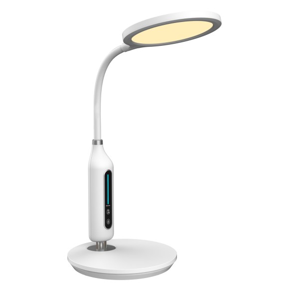 ΦΩΤΙΣΤΙΚΟ ΓΡΑΦΕΙΟΥ LED FB94460.01 ΛΕΥΚΟ ABS & ΣΙΛΙΚΟΝΗ Φ18,5x40,7Yεκ.