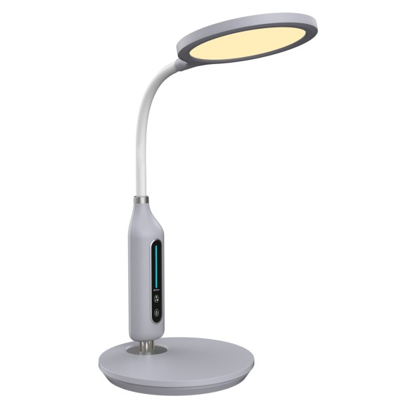 ΦΩΤΙΣΤΙΚΟ ΓΡΑΦΕΙΟΥ LED FB94460.07 ΓΚΡΙ ABS-ΛΕΥΚΗ ΣΙΛΙΚΟΝΗ Φ18,5x40,7Yεκ.