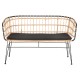 ΠΑΓΚΑΚΙ ΔΙΘΕΣΙΟ FB95692.11 P.E.RATTAN ΜΠΕΖ-ΜΑΥΡΟΣ ΜΕΤΑΛ.ΣΚΕΛΕΤΟΣ 125x60x77Υεκ