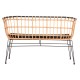 ΠΑΓΚΑΚΙ ΔΙΘΕΣΙΟ FB95692.11 P.E.RATTAN ΜΠΕΖ-ΜΑΥΡΟΣ ΜΕΤΑΛ.ΣΚΕΛΕΤΟΣ 125x60x77Υεκ