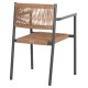 ΠΟΛΥΘΡΟΝΑ ΑΛΟΥΜΙΝΙΟΥ FB95786.12 ΑΝΘΡΑΚΙ-ΣΥΝΘ.RATTAN ΜΠΕΖ 55,5x53x78Υεκ.