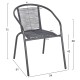 ΠΟΛΥΘΡΟΝΑ FB95969.01 ΜΕΤΑΛΛΟ ΓΚΡΙ-ΣΥΝΘ. RATTAN ΓΚΡΙ 54x61x75Υεκ.