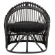 ΠΟΛΥΘΡΟΝΑ FB9840.03 ΦΥΣΙΚΟ RATTAN ΜΕ ΜΑΞΙΛΑΡΙ-ΜΑΥΡΟ 80x97x85Υεκ.