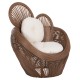 ΠΟΛΥΘΡΟΝΑ FB99883 RATTAN ΚΑΦΕ-ΜΑΞΙΛΑΡΙΑ ΕΚΡΟΥ 100x74x112,5Υεκ.