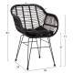 ΠΟΛΥΘΡΟΝΑ ΜΕ ΜΑΞΙΛΑΡΙ ΜΕΤΑΛΛΙΚΗ FB95450.31 ΜΕ WICKER ΜΠΕΖ 58x59x82Υ