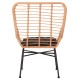 ΠΟΛΥΘΡΟΝΑ ΣΤΥΛ ΜΠΕΡΖΕΡΑΣ FB95704.11 P.E.RATTAN ΜΠΕΖ-ΜΑΥΡΟ ΜΕΤΑΛΛΟ 66x59x90Υεκ.