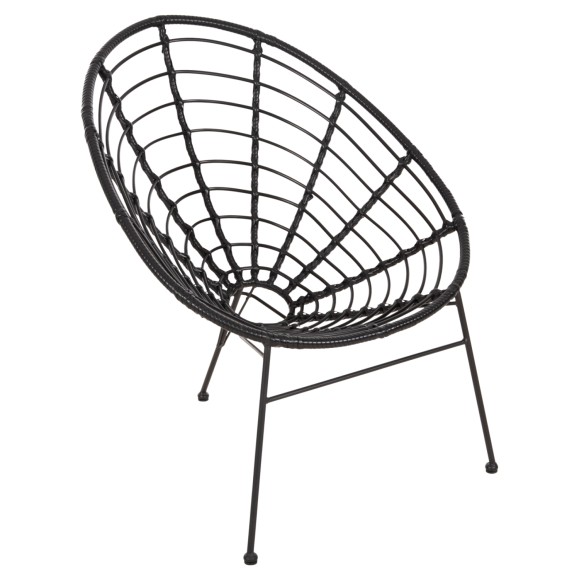 ΠΟΛΥΘΡΟΝΑ ΤΥΠΟΥ ΦΩΛΙΑ ΜΕΤΑΛΛΙΚΗ FB95458.11 ΜΕ WICKER ΜΠΕΖ 73x78x88Υεκ.