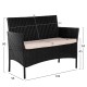 ΣΕΤ ΣΑΛΟΝΙ 4ΤΜΧ FB96089.01 ΣΥΝΘ.RATTAN ΜΑΥΡΟ-ΚΑΠΟΥΤΣΙΝΟ ΜΑΞΙΛΑΡΙΑ