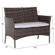ΣΕΤ ΣΑΛΟΝΙ 4ΤΜΧ FB96089.02 ΣΥΝΘ.RATTAN ΓΚΡΙ-ΜΠΕΖ ΜΑΞΙΛΑΡΙΑ