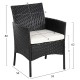 ΣΕΤ ΣΑΛΟΝΙ 4ΤΜΧ FB96089.04 ΣΥΝΘ.RATTAN ΜΑΥΡΟ-ΜΠΕΖ ΜΑΞΙΛΑΡΙΑ