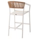 ΣΚΑΜΠΟ ΑΛΟΥΜΙΝΙΟΥ ΛΕΥΚΟ FB95892.32 ΜΕΣ. ΥΨΟΥΣ-ΜE RATTAN & TΕΧΤLINE 57x57x99,5Yεκ.