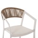ΣΚΑΜΠΟ ΑΛΟΥΜΙΝΙΟΥ ΛΕΥΚΟ FB95892.32 ΜΕΣ. ΥΨΟΥΣ-ΜE RATTAN & TΕΧΤLINE 57x57x99,5Yεκ.