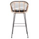 ΣΚΑΜΠΟ ΜΠΑΡ FB95690.11 ΜΕΤΑΛΛΟ&ΜΑΞΙΛΑΡΙ ΜΑΥΡΟ-WICKER ΜΠΕΖ 55x54x108Υεκ.