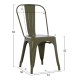 ΚΑΡΕΚΛΑ ΜΕΤΑΛΛΙΚΗ FB98641.43 ΣΕ DARK OLIVE GREEN 43x50x82Υεκ.