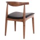 KΑΡΕΚΛΑ ΤΡΑΠΕΖΑΡΙΑΣ FB99947.03 RUBBERWOOD ΚΑΡΥΔΙ-ΜΑΥΡΟ PU 55x51x75Υεκ - 2τμχ