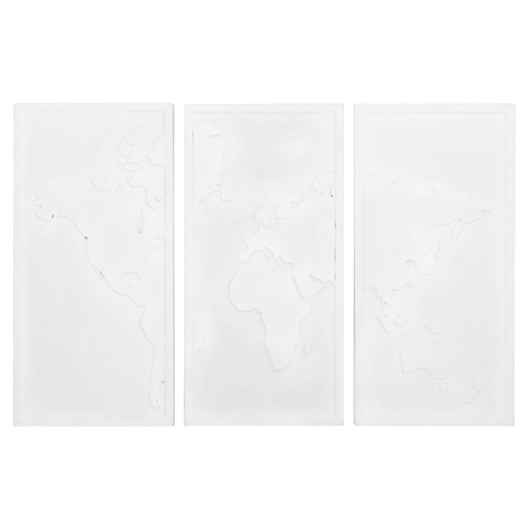ΠΙΝΑΚΑΣ 3-ΠΤΥΧΟΣ WORLD MAP FB94504 MDF ΣΕ ΥΠΟΛΕΥΚΟ ΧΡΩΜΑ 180x4(πάχος)x120Υεκ.