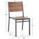 ΚΑΡΕΚΛΑ ΑΛΟΥΜΙΝΙΟΥ FB96063.02 ΣΚΟΥΡΟ ΓΚΡΙ ΜΕ POLYWOOD 46x52x86Υεκ.